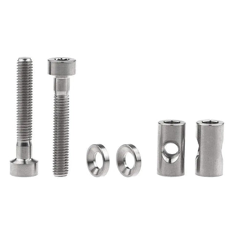 Titanium M5x30mm Bolt Nut Washer Set For Thomson Seatpost, 6Al/4V Titanium Alloy Grade 5 Fasteners, Includes 2 Bolts 2 Nuts 2 Washers