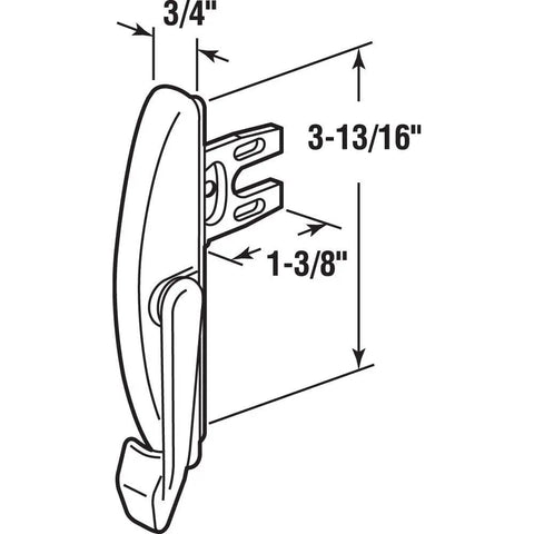 Lock It Down Safe With This Heavy Duty Die Cast Locking Handle For Casement Windows Decked Out In A Rust Proof Bright White Finish That Looks Snazzy And Holds Up Tight Over Time