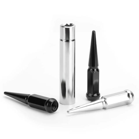 Spike Lug Nut Socket Key For Stripped Lug Nuts, 19Mm Hex Universal Drive Spike Lug Nut Socket Tool, 5 Inch Tall, multiple views.