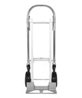 2 In 1 Heavy Duty Industrial Cart With Wheels Folding Dolly Cart 800 Lbs Capacity Foldable Toe Plate Durable Steel Frame front view