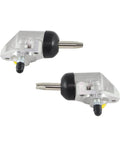 Hydraulic Uni-Servo Trailer Brake Cylinders Pair with Link Arms Left and Right Replacement for 10 x 2-1/4 Inch and 12 x 2 Inch Aluminum