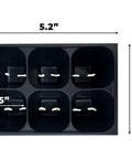 Top view of Ultimate Seed Starter Tray Kit With 720 Cells Across 120 Trays Six Cells Per Tray And Plant Stakes