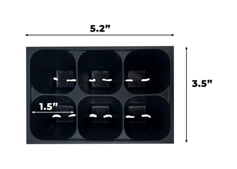 Top view of Ultimate Seed Starter Tray Kit With 720 Cells Across 120 Trays Six Cells Per Tray And Plant Stakes
