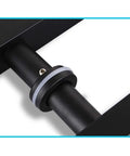 Close-up of Black Painted Stainless Steel Square Tube Door Handle Push Pull For Glass Wood And Metal Doors Heavy Duty Office Hardware.