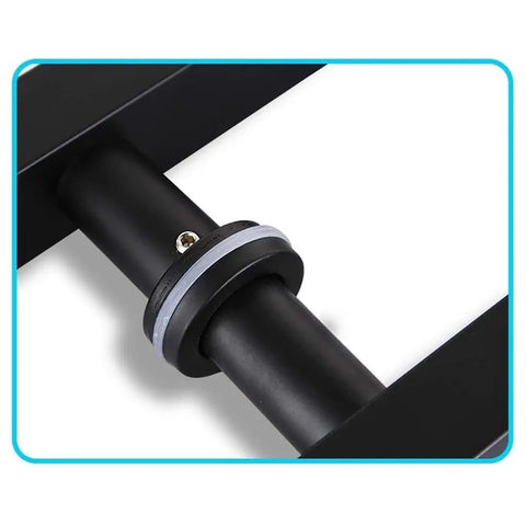 Close-up of Black Painted Stainless Steel Square Tube Door Handle Push Pull For Glass Wood And Metal Doors Heavy Duty Office Hardware.