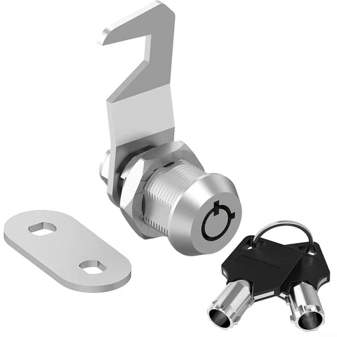 Five Eighth Inch Tubular Cam Lock Keyed Alike Zinc Alloy Lock for tool boxes with keys and mounting plate