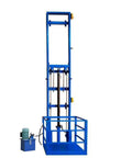 Total Beast Heavy Duty Electric Hydraulic Cargo Lift, Wall Mounted Rail Hoist handles 2200 lb loads for heavy lifting.