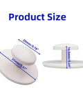 Hassle Free No Drill Cabinet Handles And Peel And Stick Knobs In Matte White for product size display, 20mm knob and 35mm base.