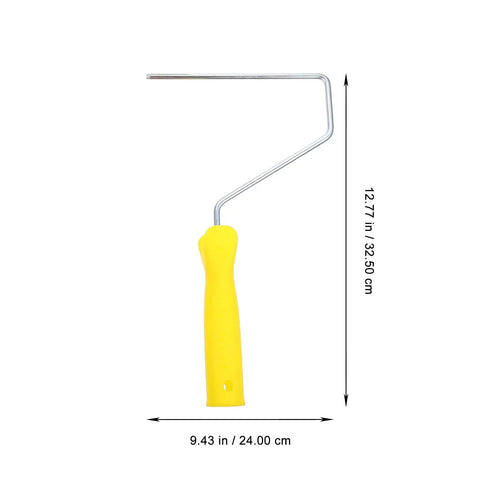Best Selling Telescopic Paint Roller Brush With Detachable Extension Pole For Interior Doors Walls Quick Change Design, yellow handle, 9.43 in size.