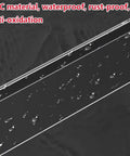 Close-up of Clear Wall Corner Protector L Shaped Self Adhesive Edge Guard with water droplets on PVC material