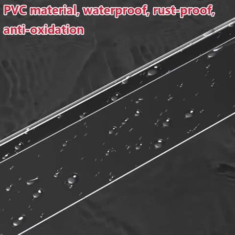 Close-up of Clear Wall Corner Protector L Shaped Self Adhesive Edge Guard with water droplets on PVC material