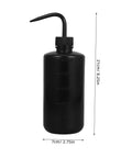 Two Pack Plastic Squeeze Bottles With Curved Nozzle For Precise Plant Watering And Cleaning, black 21cm bottle