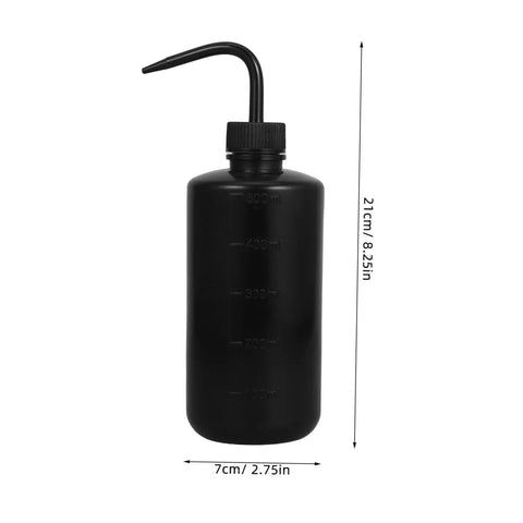 Two Pack Plastic Squeeze Bottles With Curved Nozzle For Precise Plant Watering And Cleaning, black 21cm bottle