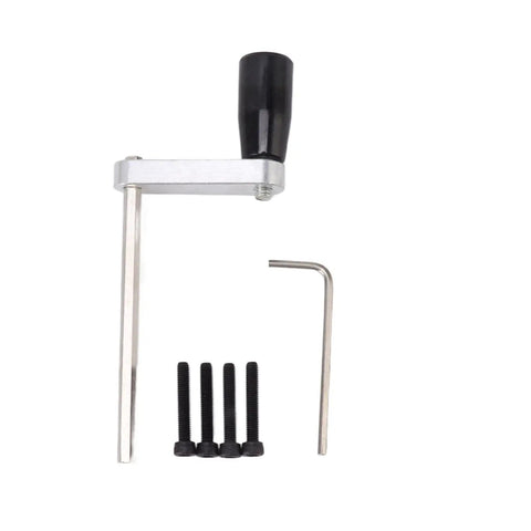 Rock Solid Aluminum Router Lift Base With 4-Jaw Clamping For Woodworking Tables And Engraving Tools, Precision Lift System For Small Trimming Machines, Vibration Free Performance, aluminum router lift base with handle, bolts and hex key
