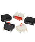 Isolation Switch Rocker 2 Position 3 Pin With Light for electrical gear showing multiple black and white units with red indicator.