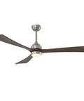Neojoyoenix 62" 3PCS Solid Wood Blades Ceiling Fan with Lights Remote Control, stylish brown blades and sleek metal fixture.