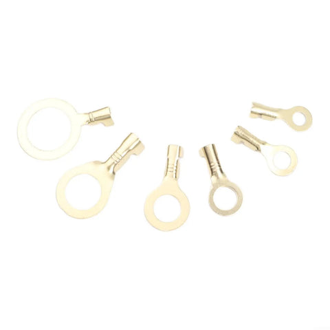 Top Grade 150 Pcs Brass Ring Cable Lug Terminal Kit With M3 To M10 Sizes For Solid Bare Copper Wire Crimping And Easy Home Auto Wiring Projects Inside Neat Clear Storage Box brass ring terminals