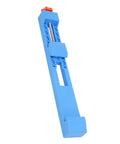 Premium Adjustable Cutting Machine Base Guide with Bi Directional Locking Brackets, blue plastic jig for woodworking.