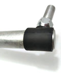 Beefed Up Heavy Duty Steering Arm Drag Link Replacement For Riding Mowers And Lawn Tractors 16.25 Inch With Adjustable Tie Rod End Fits Craftsman Husqvarna Poulan Roper Weedeater Sears LT1000 LT2000 LTX1000, close-up of threaded end