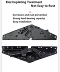 2Pcs 3 Position Adjustable Sofa Back Hinge for Sofa Bed and Furniture 230x70 Mm Black Finish 2mm Thick Hot Rolled Steel