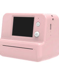Next Level AI Voice Control Mini Thermal Printer With Color Display Generates Sweet Instant Sketches And Doodle Art Via Easy Phone App For Creative Folks Who Want Smooth Printable Vibes In Bright Pink Edition front view.