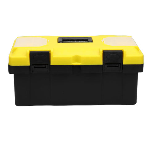 Durable Plastic Tool Box With Secure Locking Latch And Sturdy Handle, Removable Tray, Lockable Lid For Truck Bed Or Home Garage