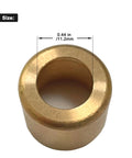 Top view of brass shifter bushing for MX-5 Miata 5-speed, 11.2 mm outer diameter