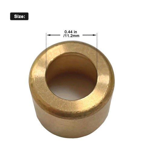 Top view of brass shifter bushing for MX-5 Miata 5-speed, 11.2 mm outer diameter