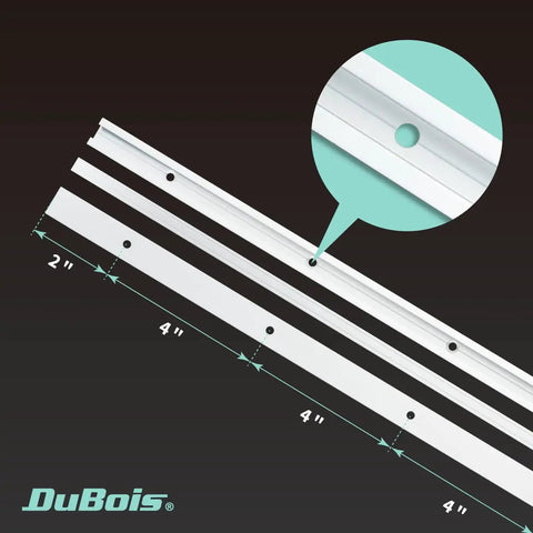 Heavy Duty Universal Aluminum T Track Four Pack With Smooth Double Cut Channels And Predrilled Mounting Holes For Sweet Woodworking Jigs.