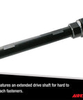 Long Reach 15.3 Inch Pneumatic Ratchet With 200 RPM Speed And 30 Ft Lbs Max Torque One Quarter Inch Drive focus on drive shaft