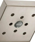 H2Okinetic Showerhead With WaterSense, 1.5 GPM At 80 Psi, Stainless Finish, High Efficiency Spa Spray, front view showing jets