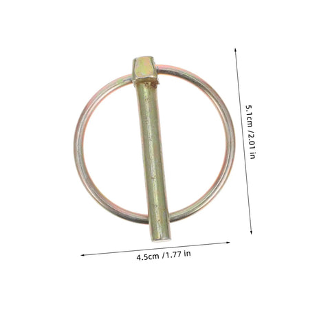 Heavy Duty Lynch Pin 8 Pack Kit for Trailers Trucks and Mowers Galvanized Safety Pins to Lock Hitches Secure Gear and Keep Your Rig Ready on Vehicles and Attachments. Galvanized lynch pin with ring, 5.1 cm x 4.5 cm