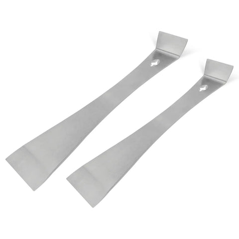 Two Piece Stainless Steel Pry Bar Scraper Set With Nine Point Two Five Inch And Six Point Seven Inch Sizes Beekeeping Hive Scraper Durable Trim Removal And Nail Pulling Hand Tools For DIY Pros