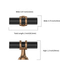 10 Pack Champagne Bronze And Matte Black Zinc Cabinet Knobs dimensions illustration