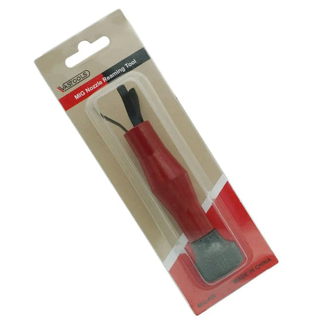 Packaging of MIG Nozzle Reamer For Spatter Cleanup, Welding Shroud Reamer Tool For MIG Torches, with red handle