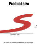 Product size for Red S Logo Emblem For Porsche Tailgate Badge Dope Compatible With 911 991 992 718 Cayenne Panamera Macan 2013 To 2025