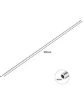 Diagonal view of a 304 stainless steel round capillary tube, 6 mm OD and 4 mm ID, 300 mm long