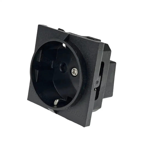 Job Site Ready Embedded Industrial Electrical Outlet With Rock Solid Waterproof Housing For Outdoor Construction Generators, black design