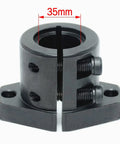 Beefy Heavy Duty Carbon Steel Bracket Guide Shaft Supports With Flanged Slit Strut Clamps And Tube Clamp Connectors, 35 mm Bore