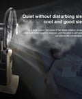 Beat The Summer Heat With This 18 Inch Industrial Grade Misting Floor Fan serving chill air blast, quiet misting while someone sleeps.