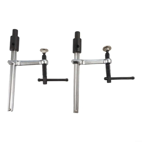 Two Pack Beefy Metal Hold Down Clamps For Woodworking 16mm Dog Hole Bench Clips With Ergonomic Handle 160mm Clamping Capacity
