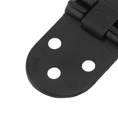 Close-up of Heavy Duty 4 Pack 180 Degree Solid Hinge in Black Round Edge Zinc Alloy 80x30x2.2mm with screw holes visible.