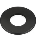 50 Pack Five Sixteenth Inch Black Flat Washers, Seven Eighths Inch Outer Diameter, One Sixteenth Inch Thick, 304 Stainless Steel Hardware Washers for Screws and Bolts, Corrosion Resistant, High Temp Durable Fastener Washers close-up