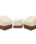 Heavy Duty 600D Waterproof 3 Piece Patio Furniture Cover Set For Chairs And Coffee Table Outdoor Weatherproof Lawn Furniture Covers