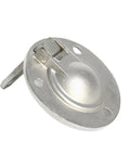 Stainless Steel 50mm Recessed Ring Pull Floor Handle For Boat Hatch Latch With Screws, ideal for marine applications.