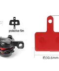 Front Hydraulic Disc Brake Kit For Mountain Bikes And Ebikes With Two Piston Aluminum Caliper showcasing original lining and protective film.