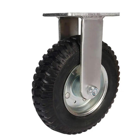 Eight Inch Heavy Duty Industrial Swivel Caster With Double Ball Bearing And Non Marking Polyurethane Tire for carts and workshops.
