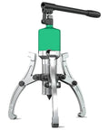 Beefed Up Gear Puller Kit 5T Heavy Duty Bearing Puller with handle, 3 jaw, 360-degree rotating pump head, green and metal body