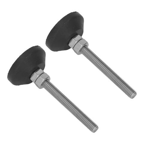 Two Adjustable Leveling Pads Pro Grade With Nylon Rubber Base For Machine Tools Furniture And Shelves, 50mm Height, M6 Threaded Socket