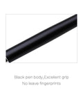 Close-up of black pen body designed for Pro Grade Fiber Optic Cleaver Tool With Snappy Carbide Tip And Sleek Pen Body For No Sweat Precision Cutting And Sweet Pocket Carry Designed For Telecom Pros And Quick Splice Repairs Daily.